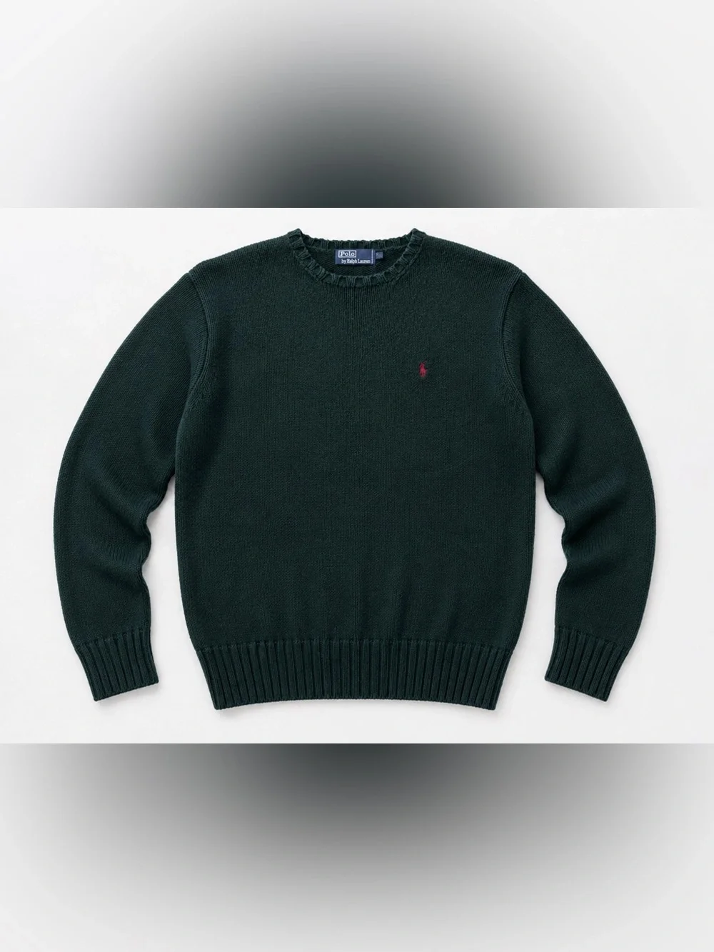 Polo Ralph Lauren Vintage Men’s Crewneck Sweater Deep Teal Cotton Logo L